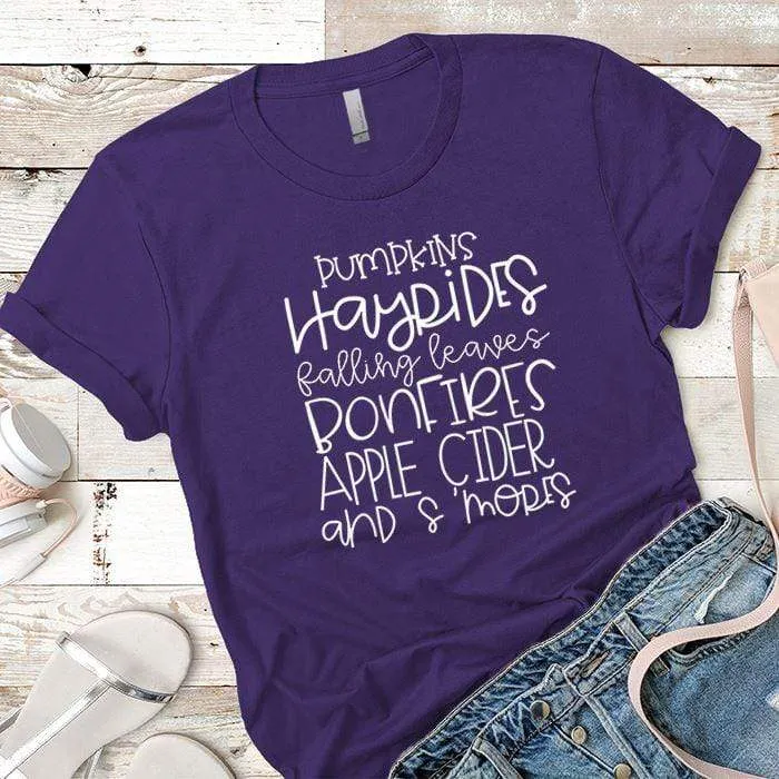 Pumpkins Hayrides Premium Tees
