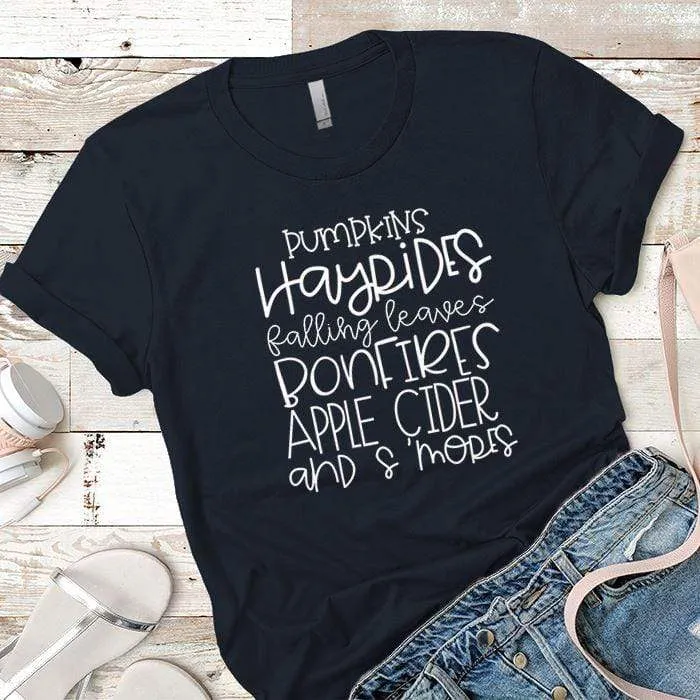 Pumpkins Hayrides Premium Tees