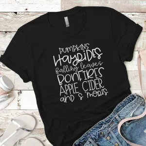 Pumpkins Hayrides Premium Tees