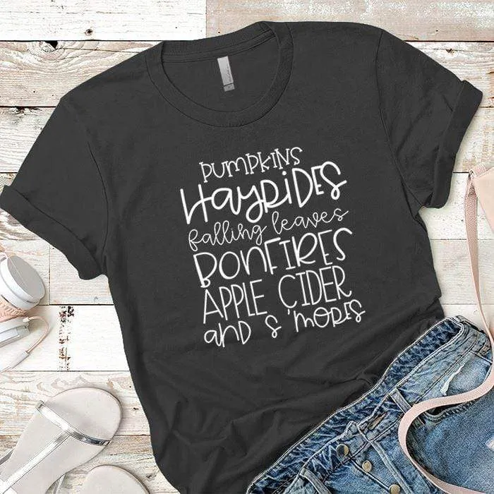 Pumpkins Hayrides Premium Tees