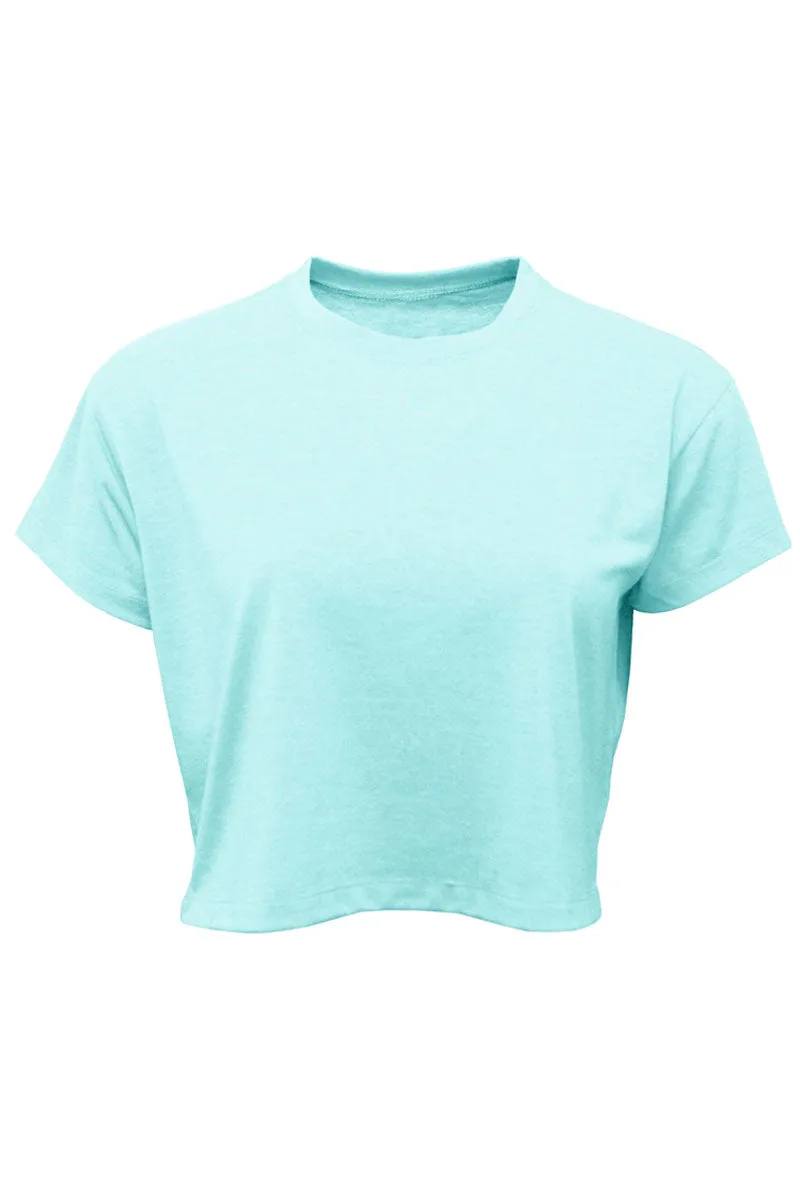 Punchy Cowboy Women's Soft-Tek Blend Crop T-Shirt