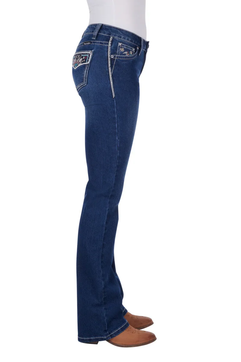Pure Western Emmaline Relaxed Rider Ladies Jean Dusk