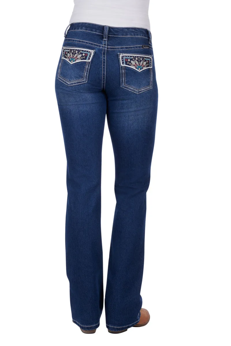 Pure Western Emmaline Relaxed Rider Ladies Jean Dusk
