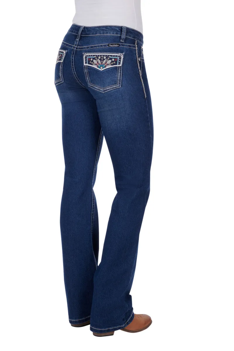 Pure Western Emmaline Relaxed Rider Ladies Jean Dusk