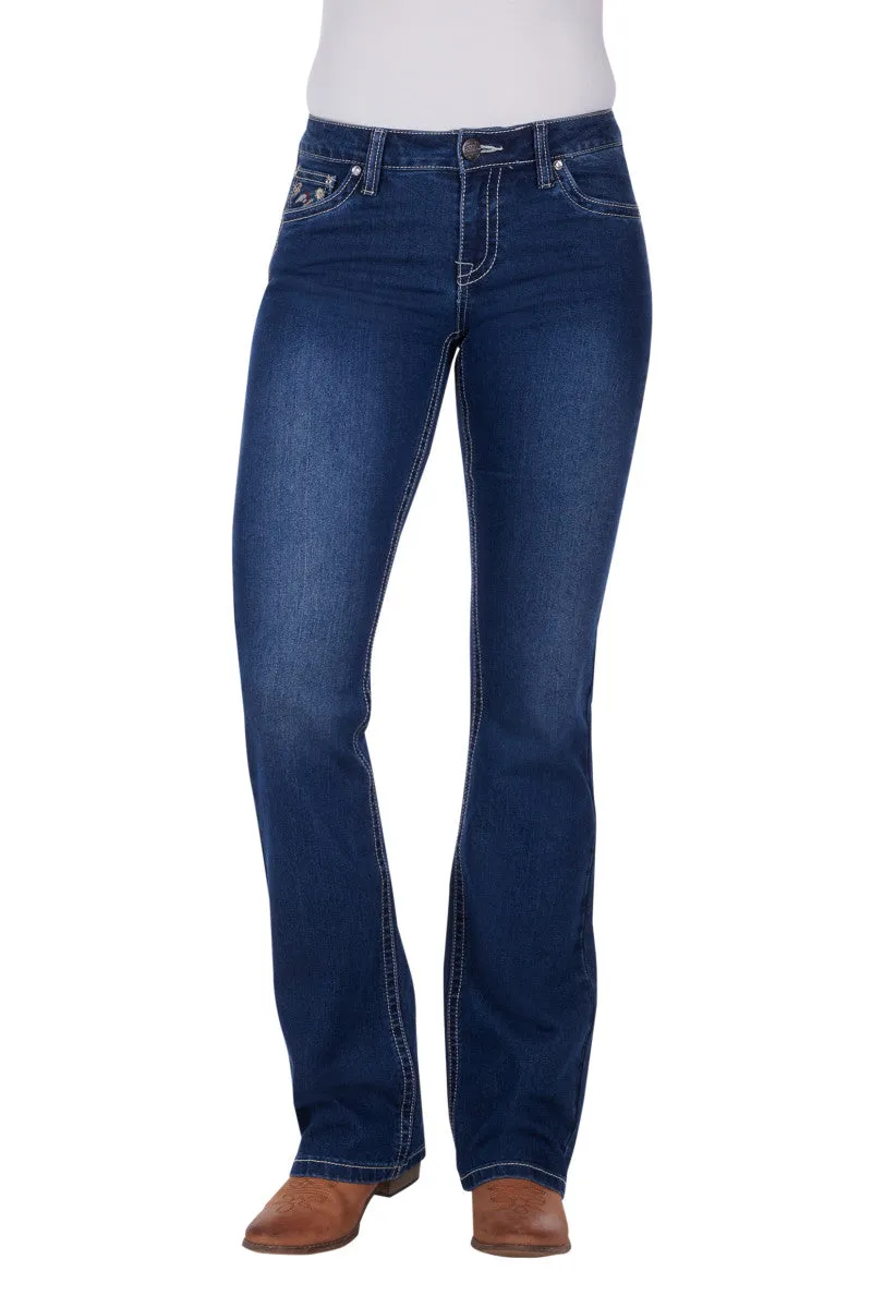 Pure Western Emmaline Relaxed Rider Ladies Jean Dusk
