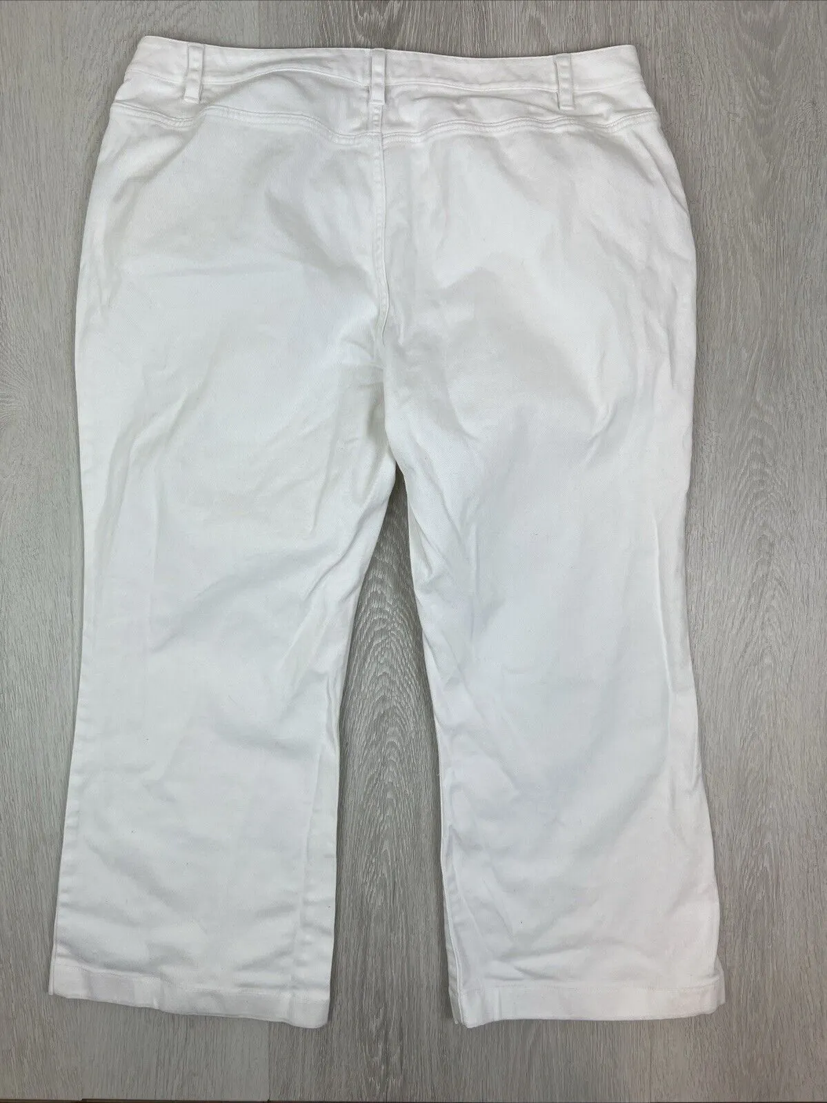 Ralph Lauren Jeans Co. Womens White Relaxed Wide Leg Jeans Size 18W