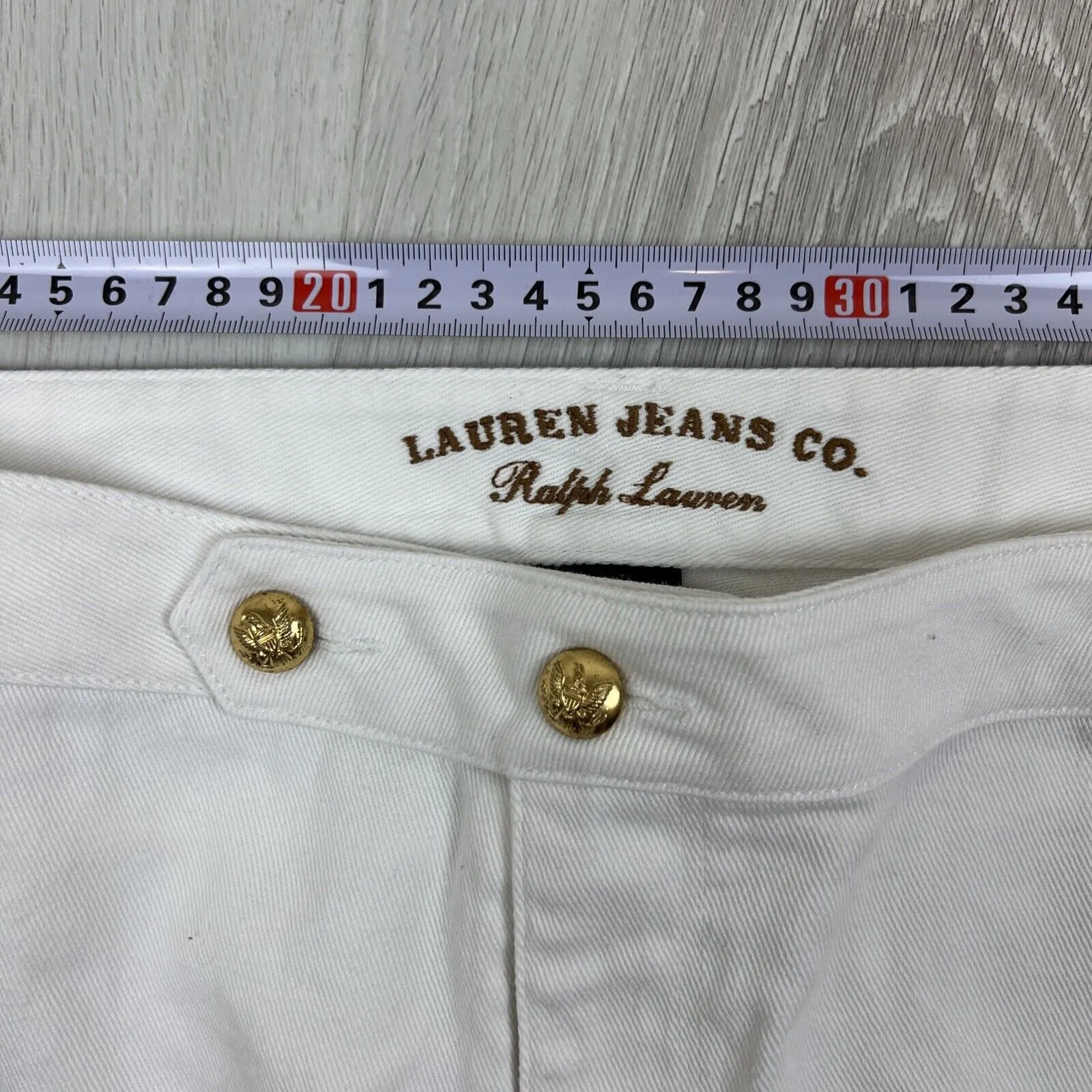 Ralph Lauren Jeans Co. Womens White Relaxed Wide Leg Jeans Size 18W