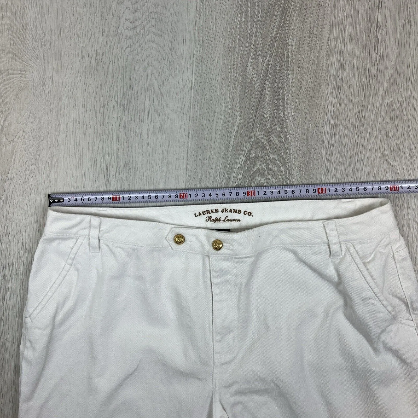 Ralph Lauren Jeans Co. Womens White Relaxed Wide Leg Jeans Size 18W