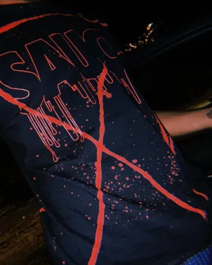 Red Sauce Outline | Black/Red Splash Tee