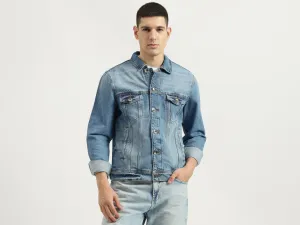 Regular Fit Spread Collar Solid Jacket
