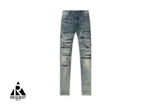 Relaxed Boro Repair Jeans "Clay Indigo"