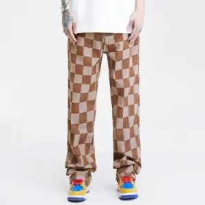 Relaxed Checkered Jeans