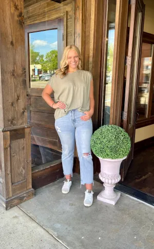 Relaxed Crop Boyfriend Jeans