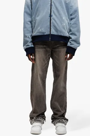 RELAXED FADED FOLD DENIM JEANS