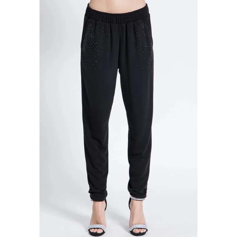 Rhinestone Joggers w/ Pockets