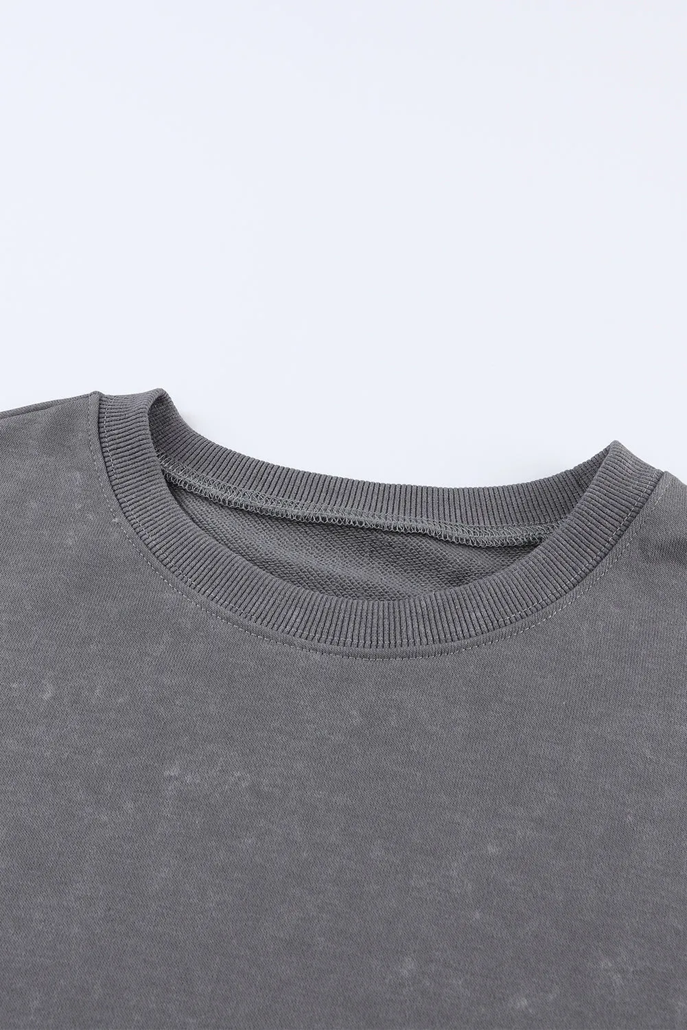 Ribbed Trim Oversized Sweatshirt