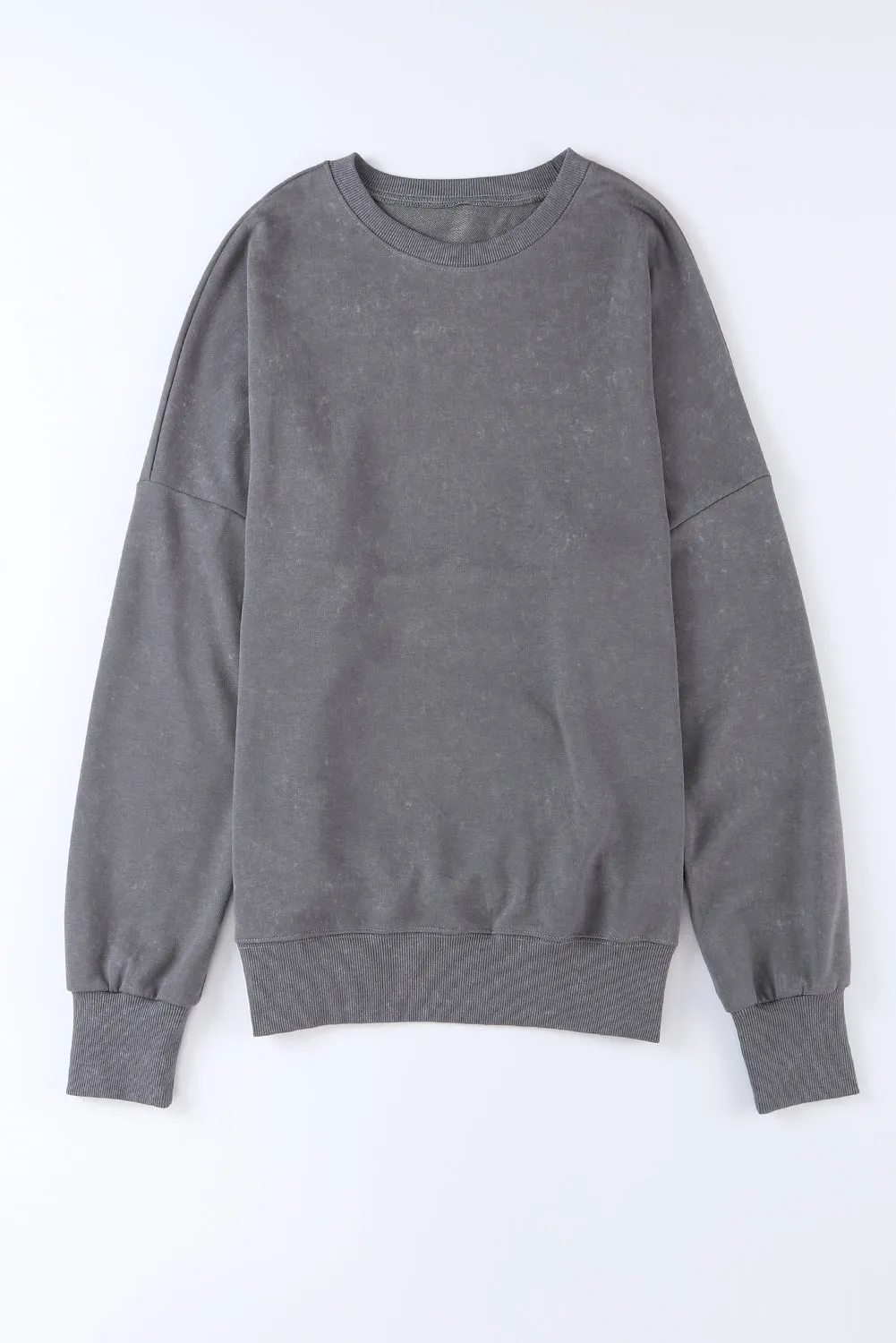 Ribbed Trim Oversized Sweatshirt