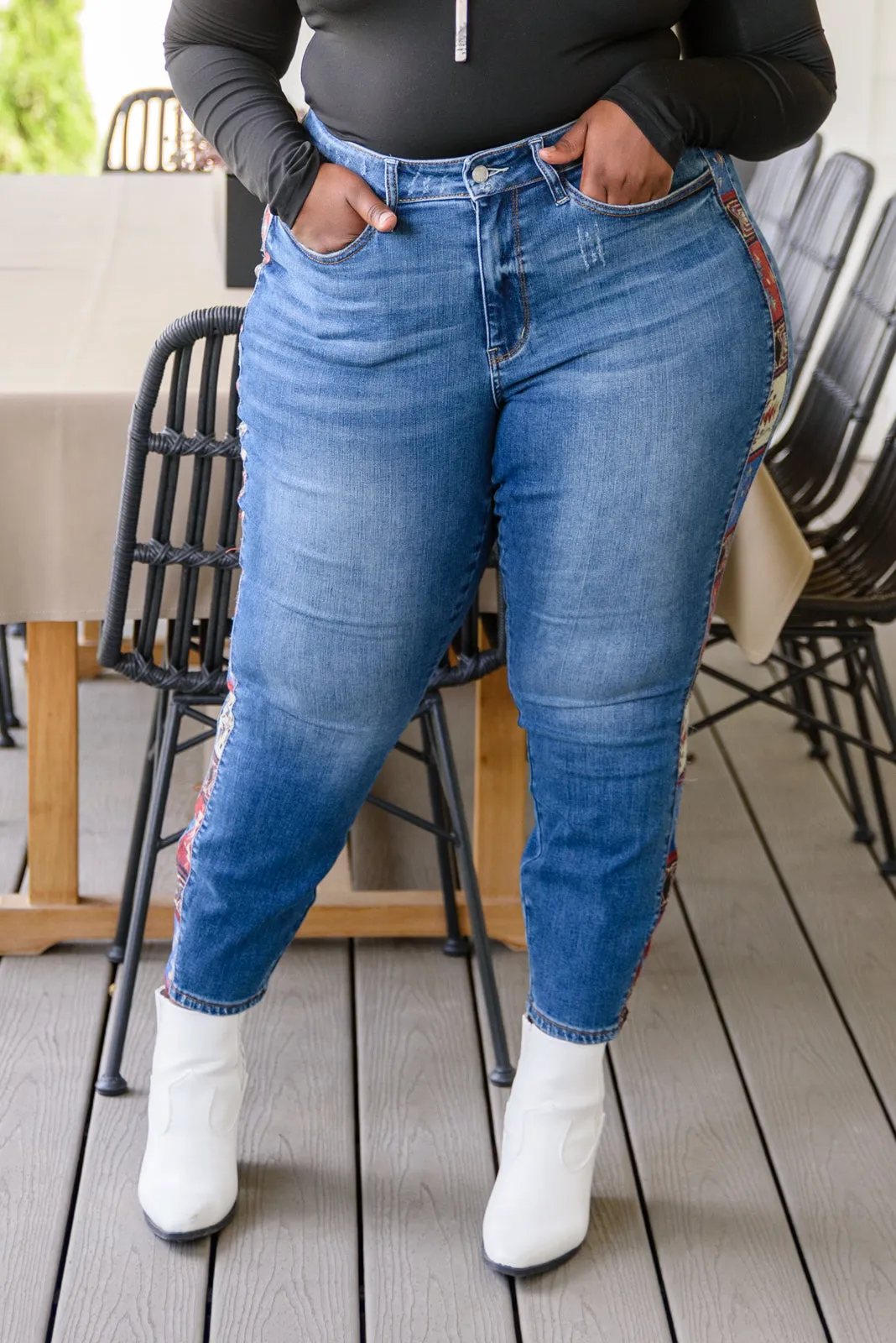 Rio Western Print Relaxed Jeans (1,3,5)