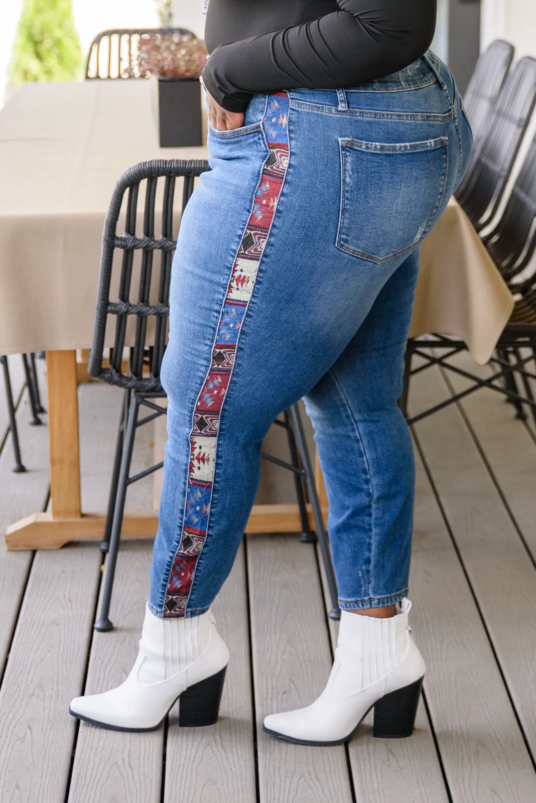 Rio Western Print Relaxed Jeans (1,3,5)