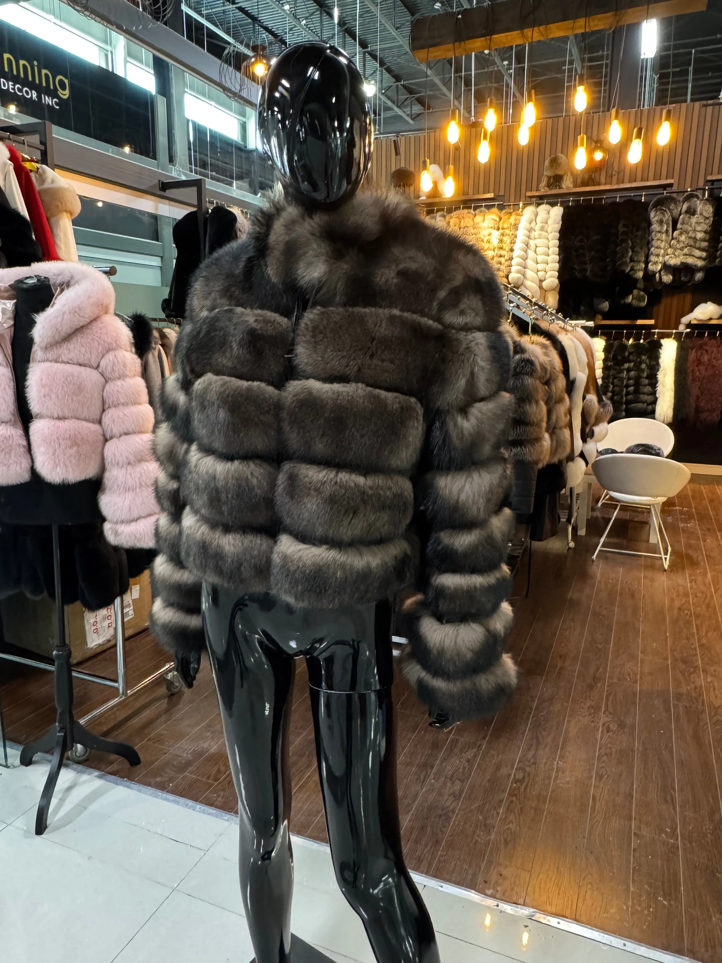 Sable Color Fox Fur Jacket