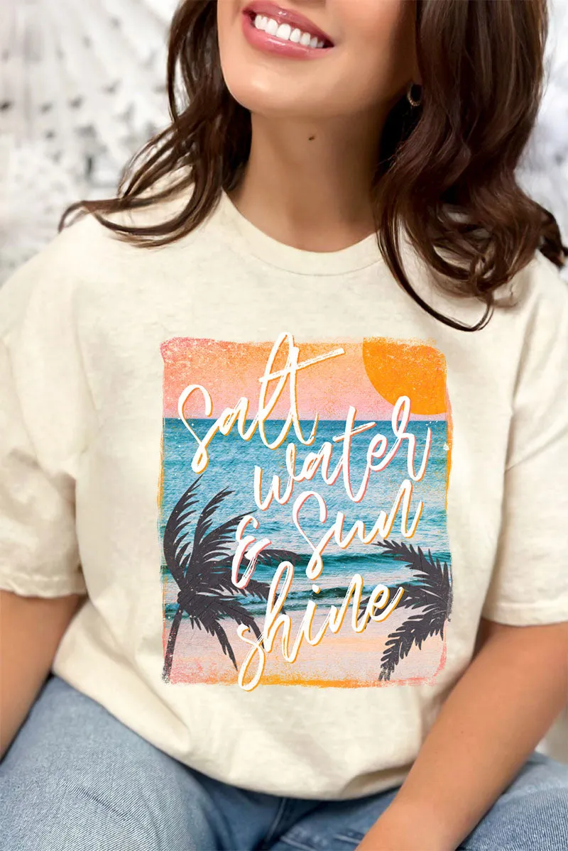 Salt Water And Sunshine Combed Cotton T-Shirt