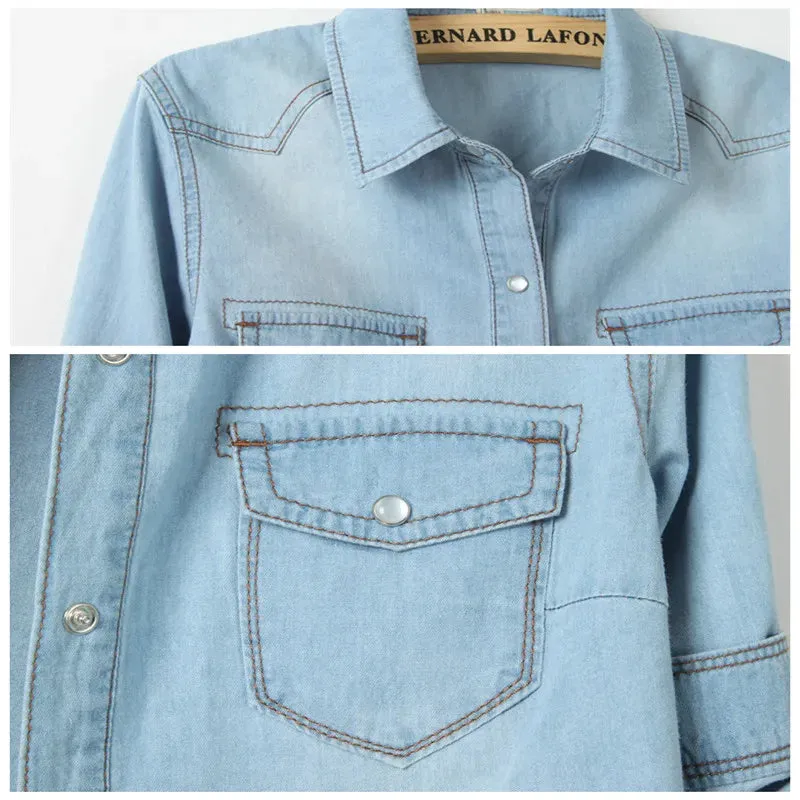 SAPPHIRE | Casual Denim Cropped Top