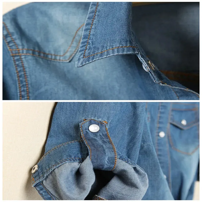 SAPPHIRE | Casual Denim Cropped Top