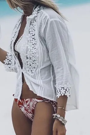 Sarah Elegant Lace Blouse