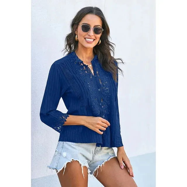 Sarah Elegant Lace Blouse