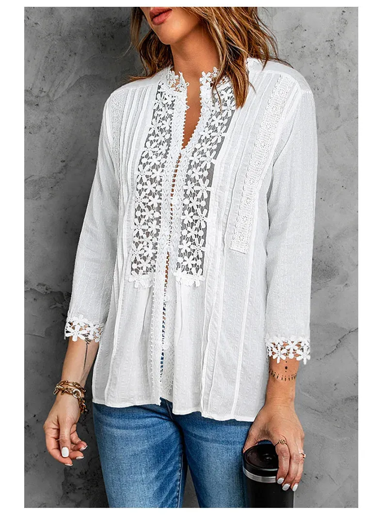 Sarah Elegant Lace Blouse