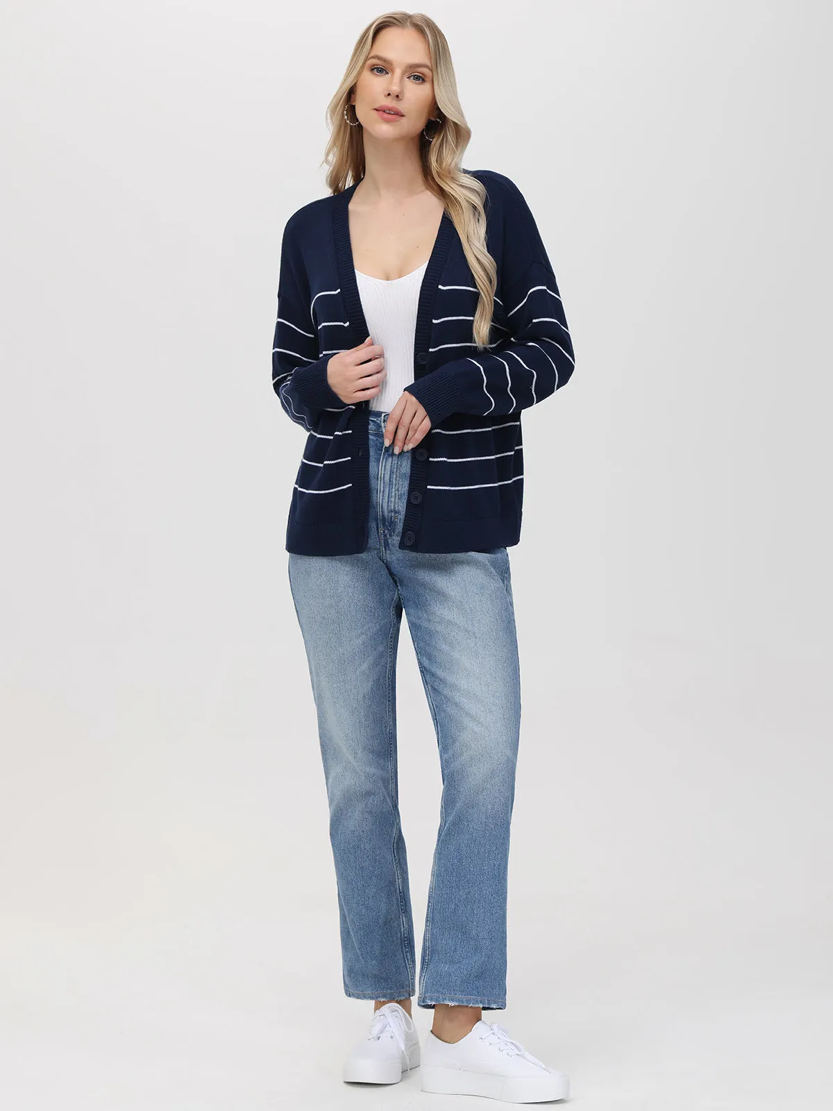 Sarah: Relaxed Stripe Cardigan