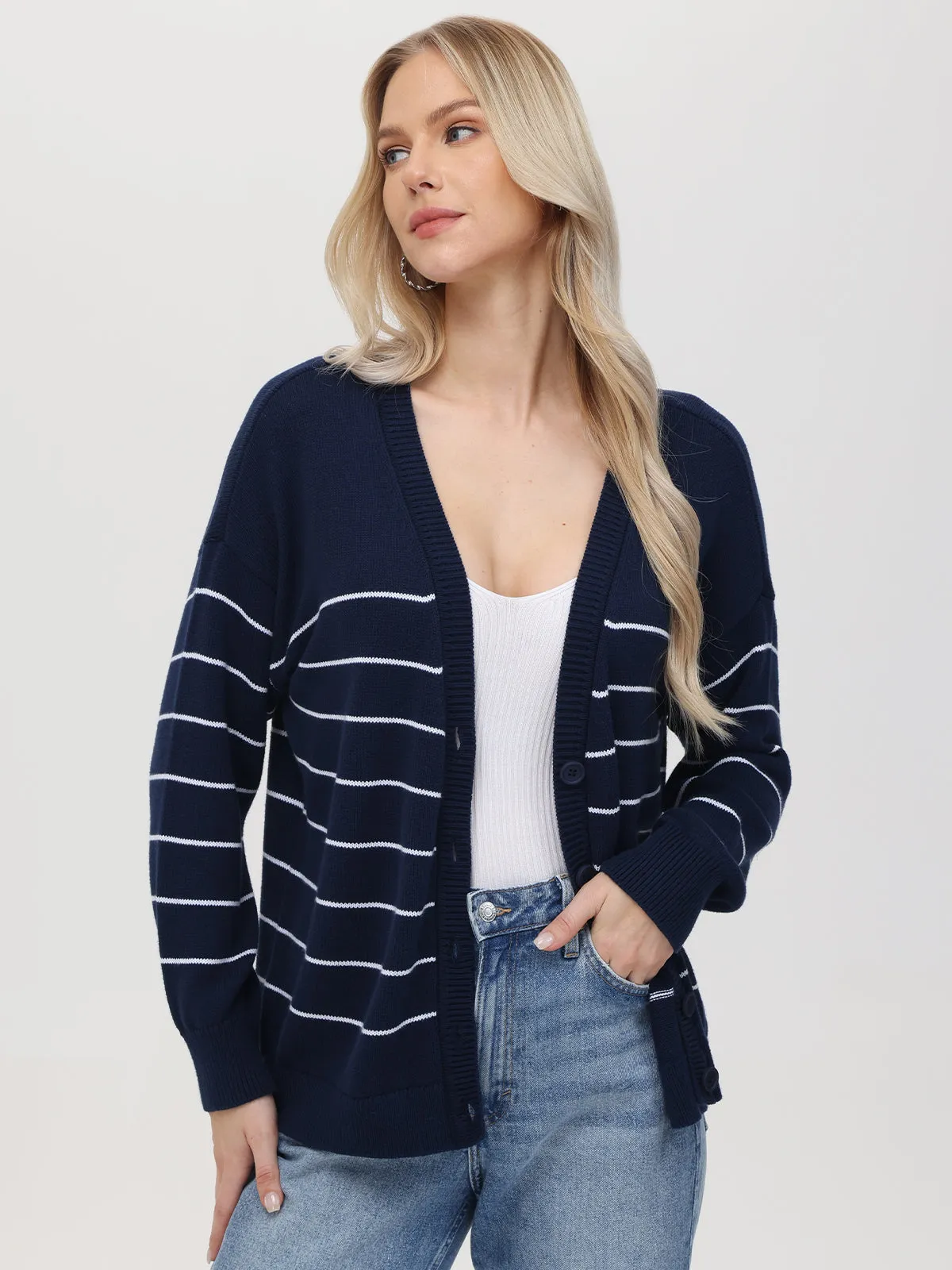 Sarah: Relaxed Stripe Cardigan