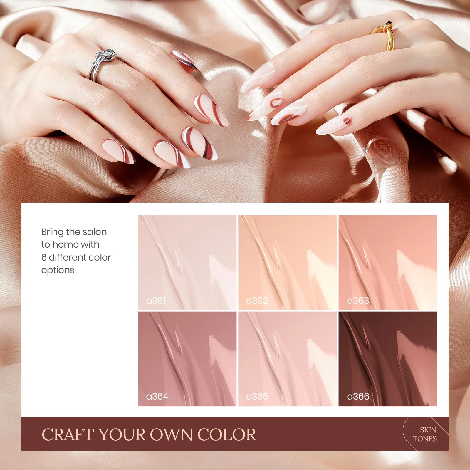 Skin Tones | 6 Colors Gel Polish Set