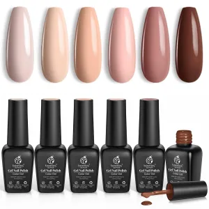 Skin Tones | 6 Colors Gel Polish Set