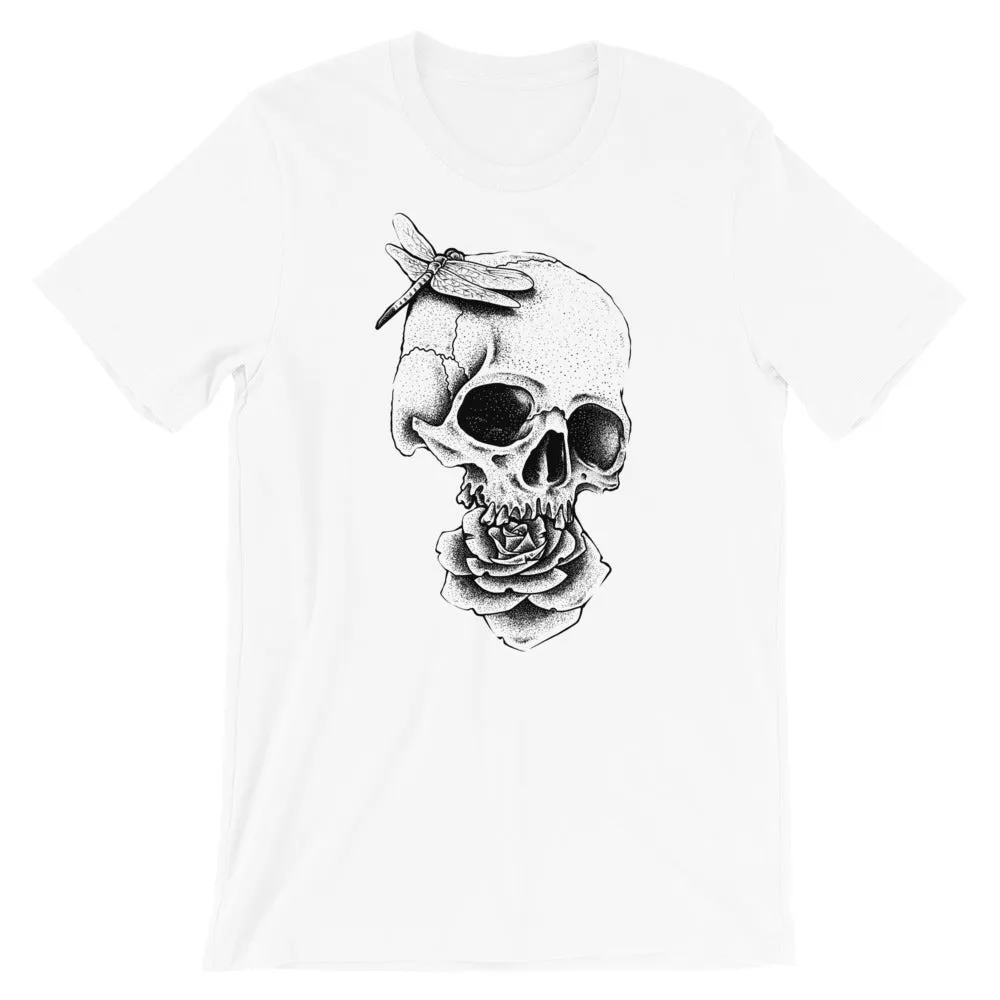 Skull and Rose Short-Sleeve T-Shirt for Women