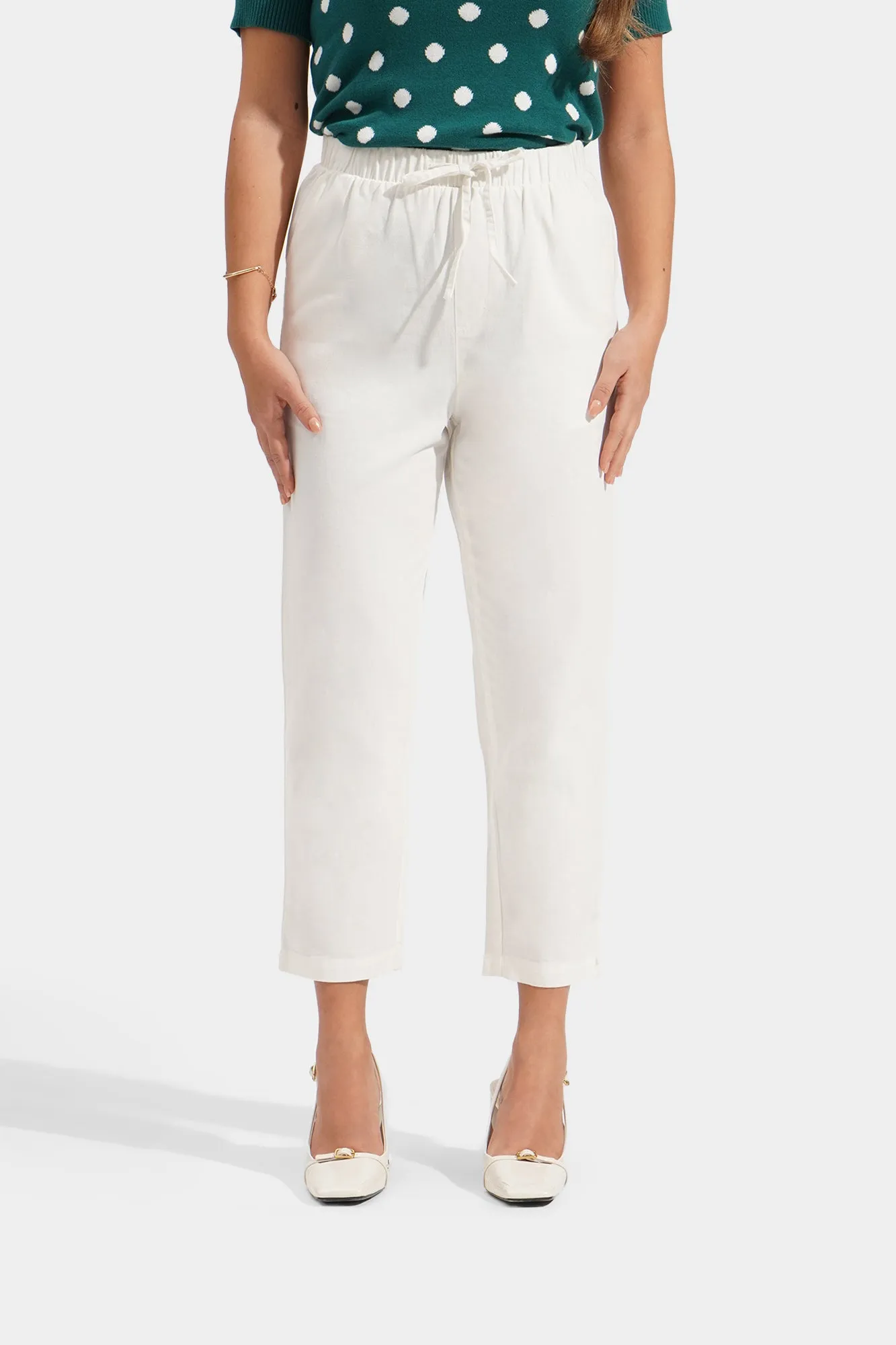 Slim Drawstring Cozy Pants