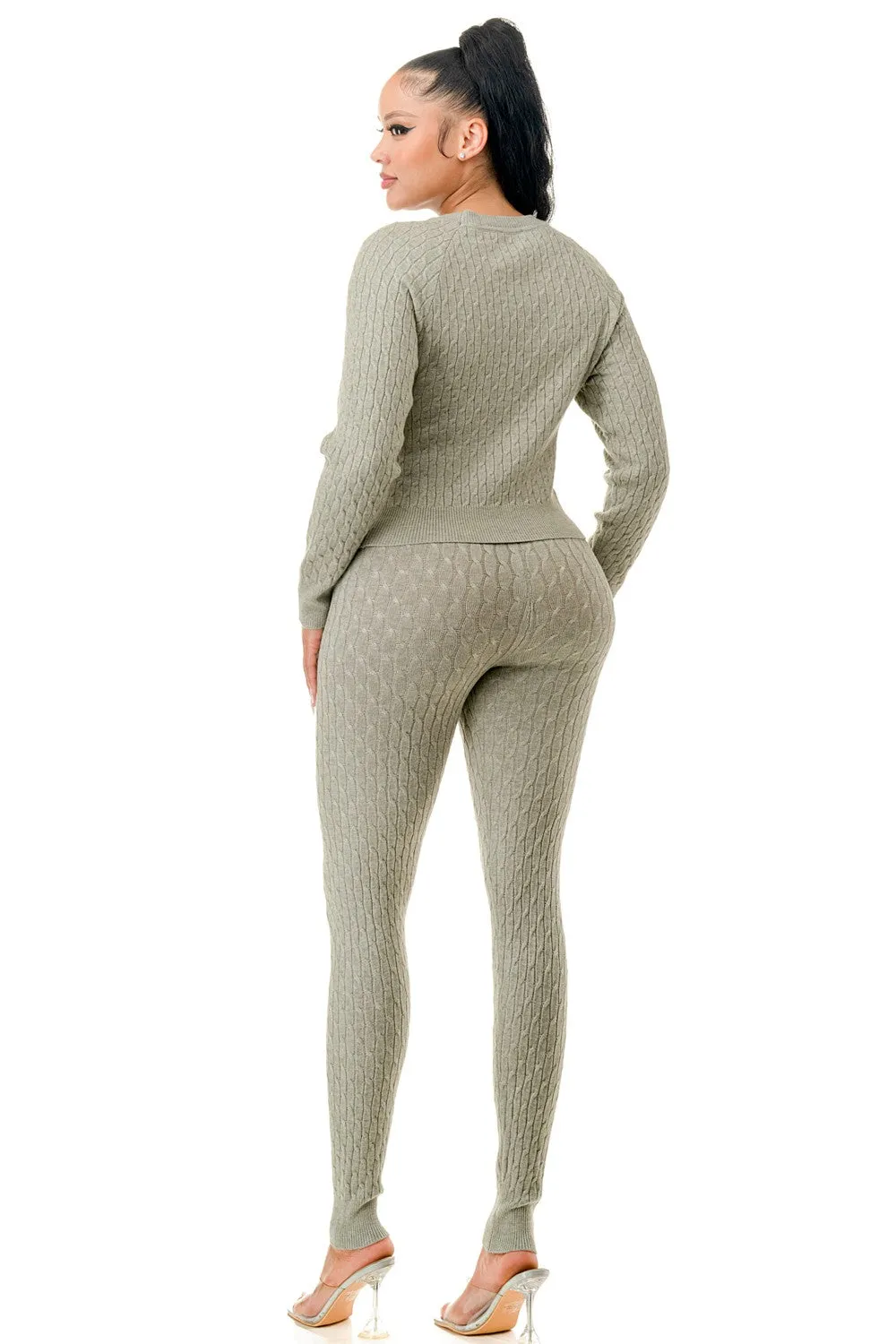 “So Close” Knitted Pants Set