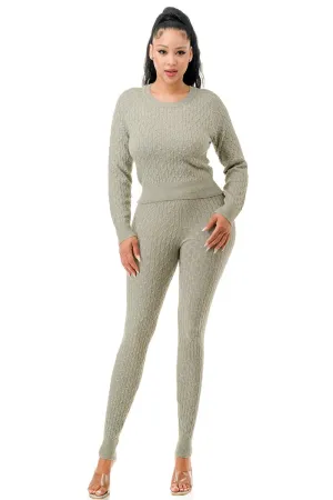 “So Close” Knitted Pants Set