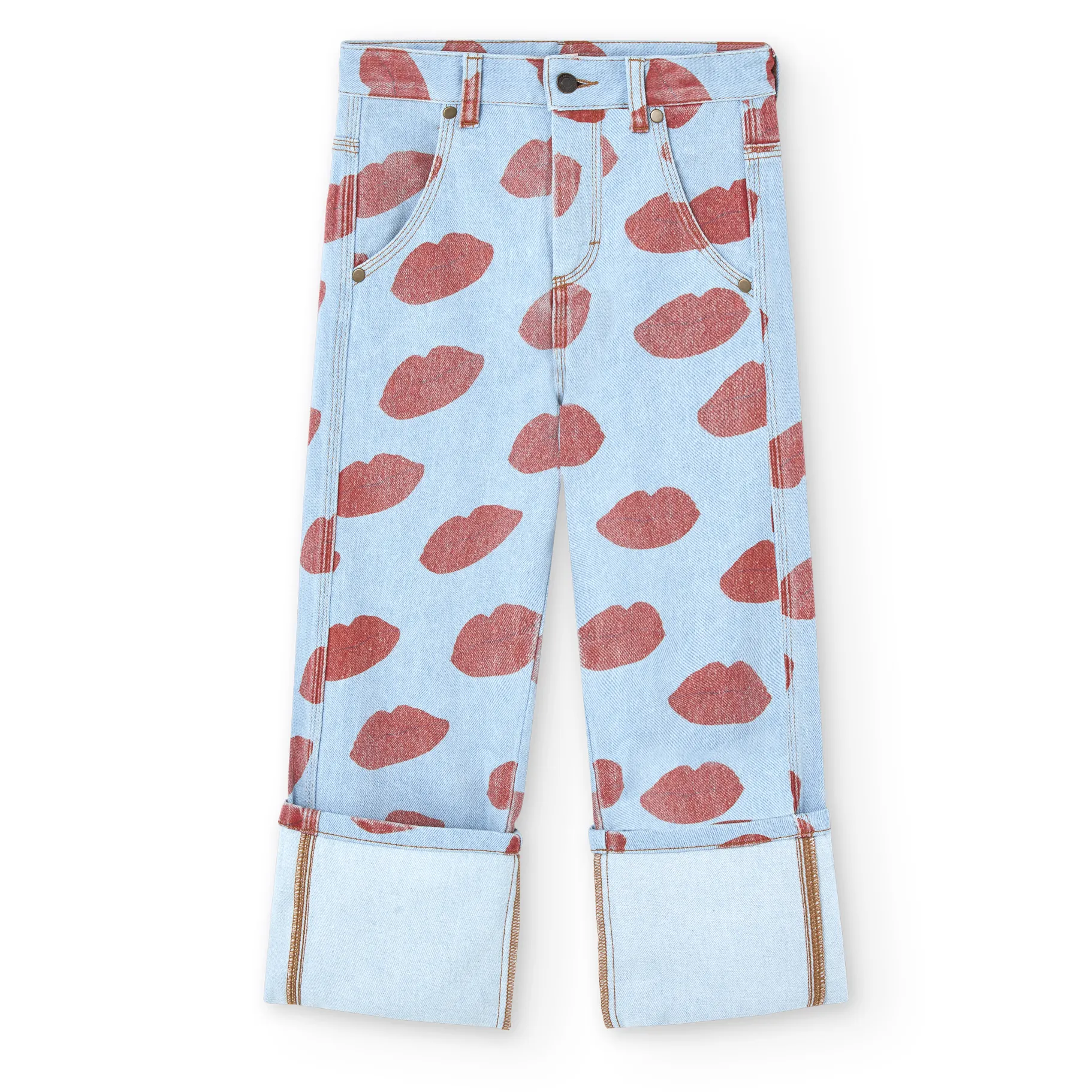 Soft Blue Kissing Ant Jeans