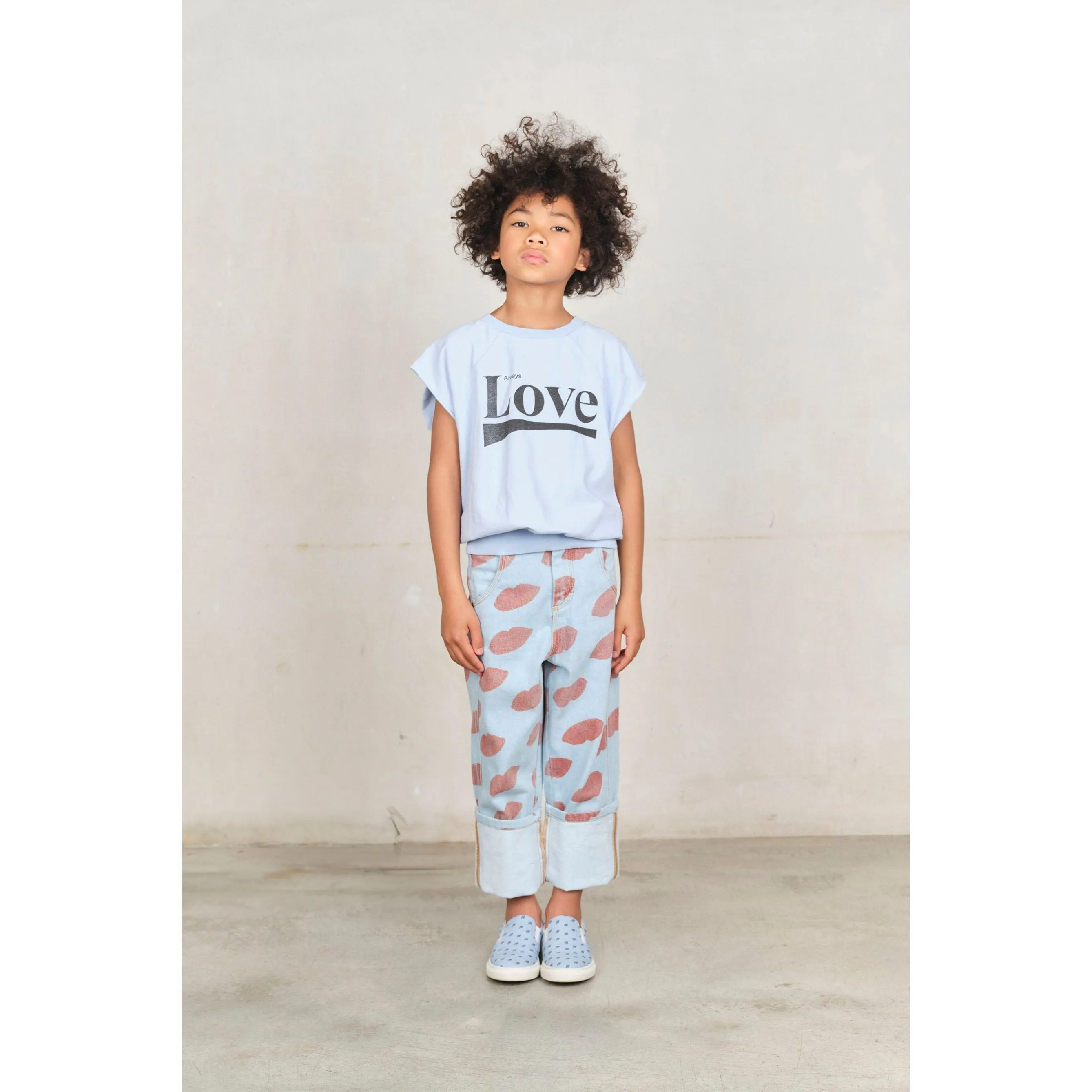 Soft Blue Kissing Ant Jeans
