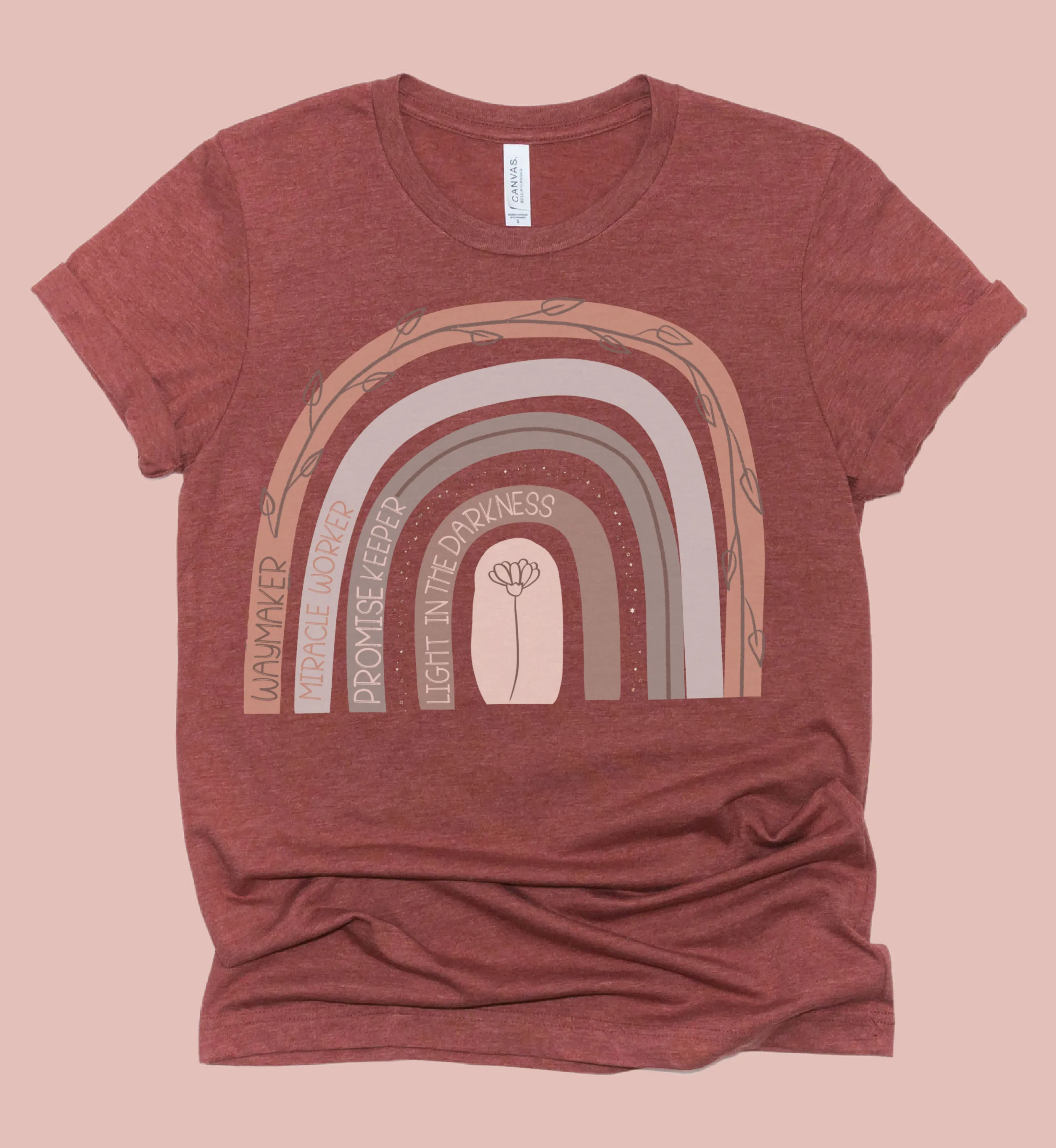Soft Style Way Maker, Miracle Worker, Promise Keeper, Light In The Darkness Rainbow  - Crawford Fundraiser - Tee/ Toddler, Youth, and Adult Sizes Available