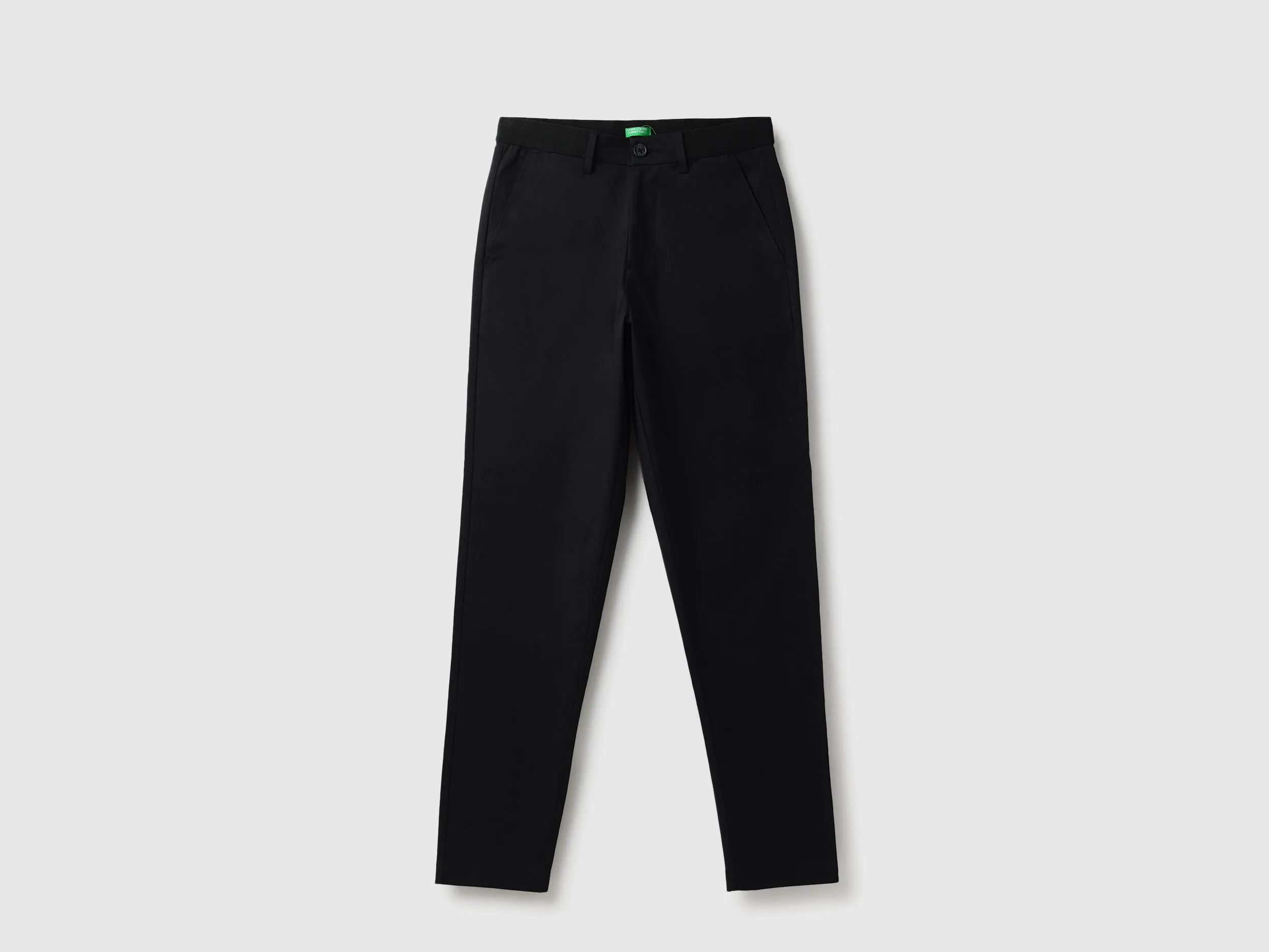 Solid Relaxed Fit Chino Trousers
