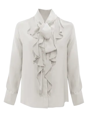 Sophia Ruffle Shirt Dove