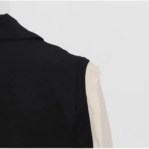 Square buckle belt waist jacket