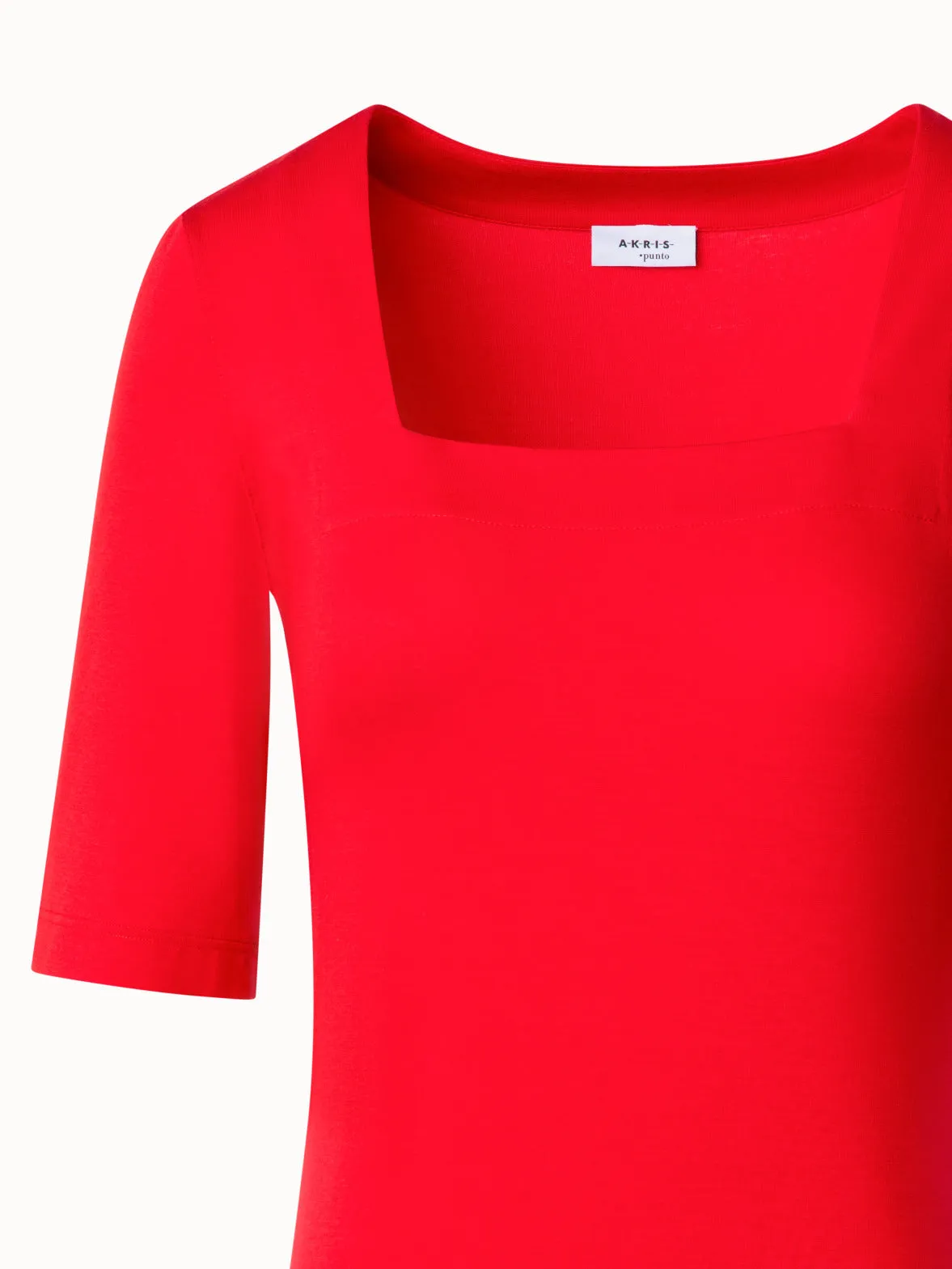Square Neck Half Sleeve T-Shirt in Modal