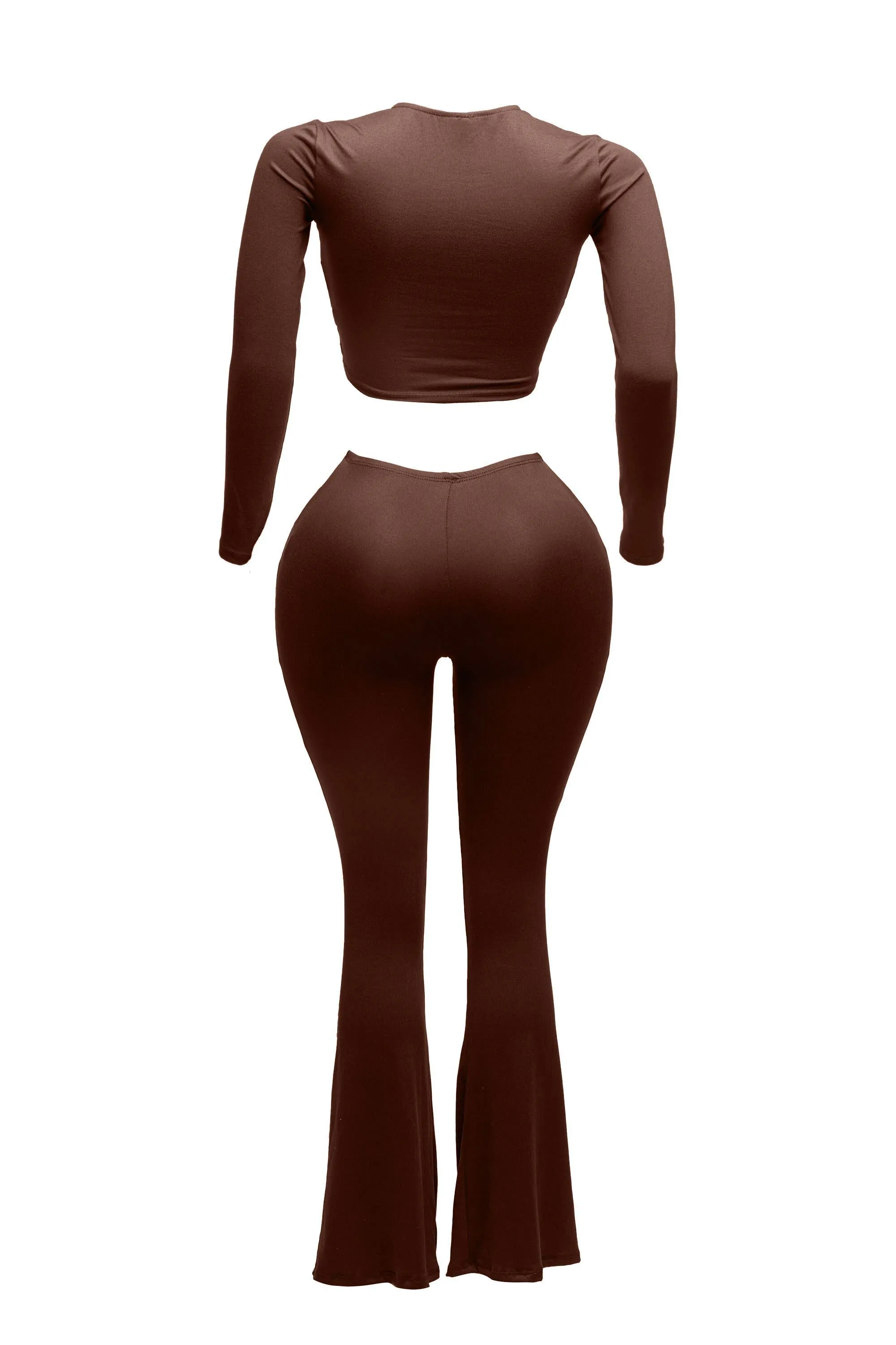 Stacy Strappy Cutout Crop Top Detailed Pant Set