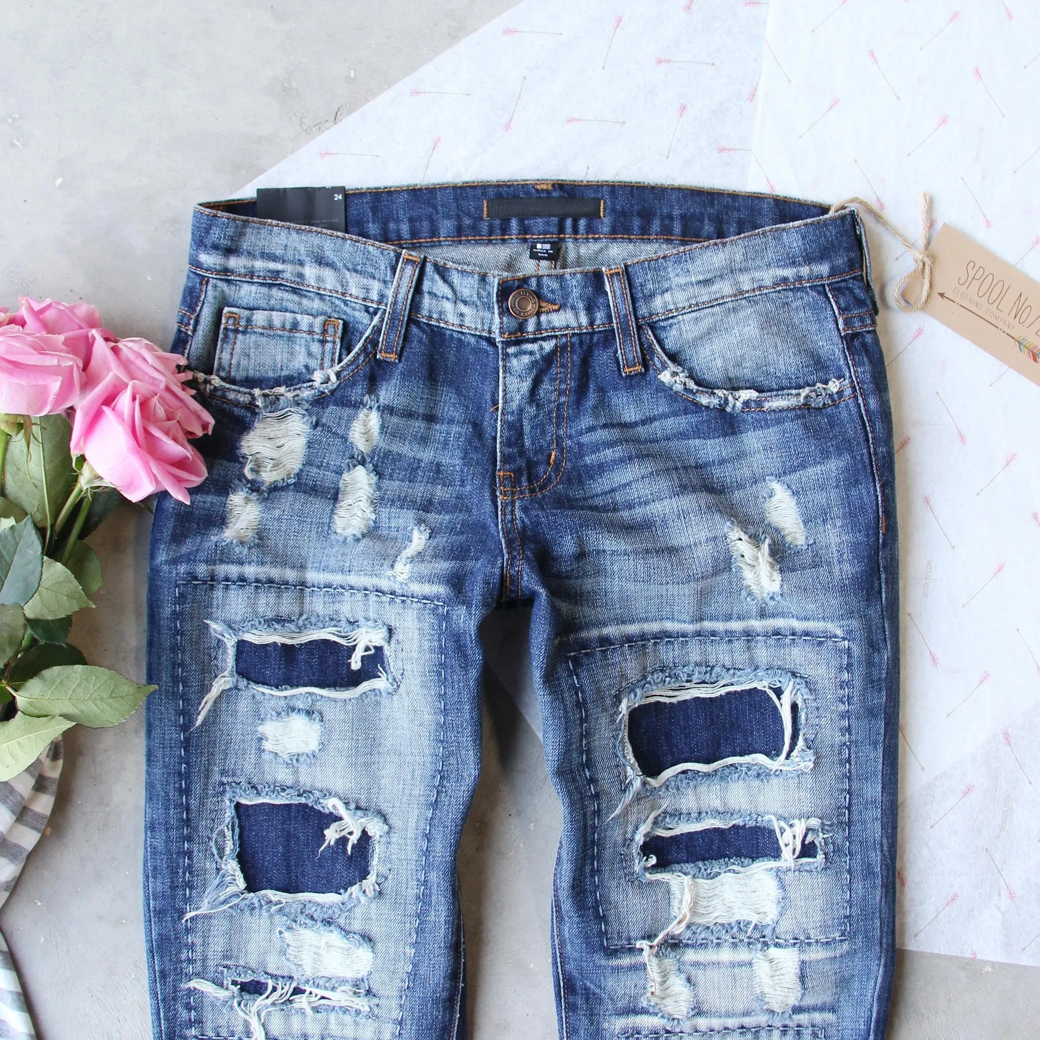 Stitch & Patch Boyfriend Jeans