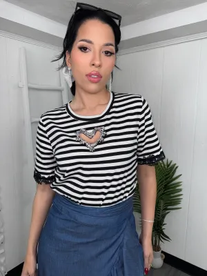 Striped Heart Top (C94)