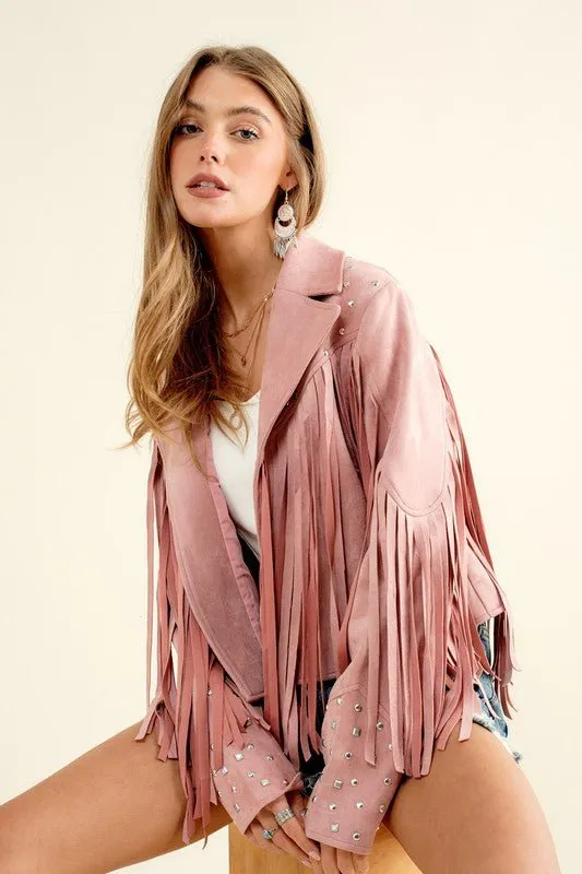 Studded Fringe Western Jacket