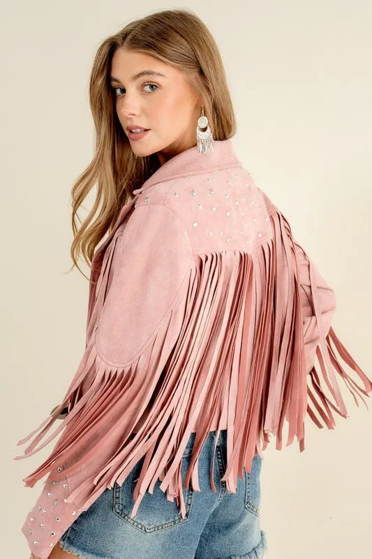 Studded Fringe Western Jacket